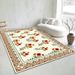 Living Room Rug,Large Rug,Oversized, Gold Leaves Design,Bedroom Rug,Soft And Thick, Machine Washable, Thickened Rug, Bedside Rug,Decorative Indoor Rug_maomaolike.com