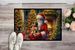 Fawn Pug And Santa Claus Doormat Front Door Mat Indoor Outdoor Rugs For Entryway, Non Slip Washable Low Pile, 24H X 36W_maomaolike.com