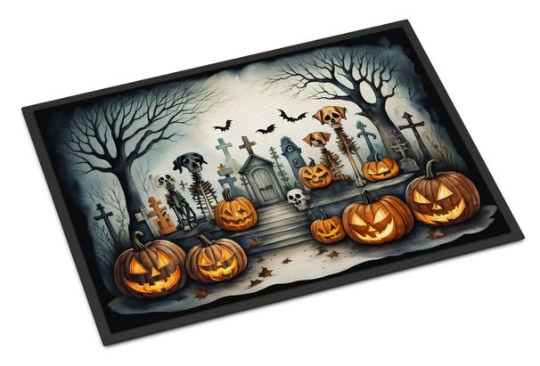 Pet Cemetery Spooky Halloween Doormat Front Door Mat Indoor Outdoor Rugs For Entryway, Non Slip Washable Low Pile, 24H X 36W_maomaolike.com