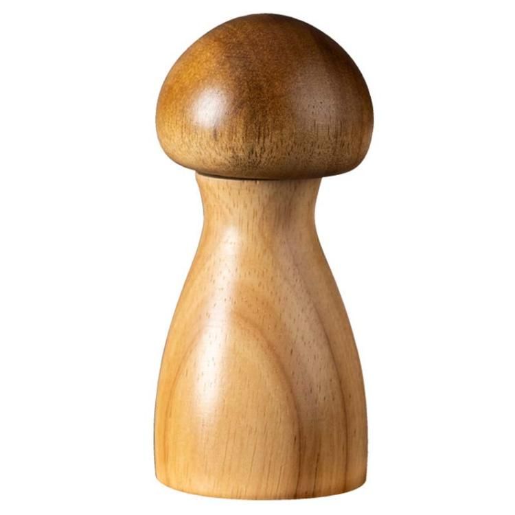 Mushroom Shaped Pepper Grinder Wooden Kitchen Grinding Tool_maomaolike.com