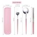 304 Stainless Steel Portable Cutlery Set 2/3Pcs Spoon Fork Chopsticks With Case For Travel Camping And Outdoor Dining Sturdy_maomaolike.com