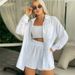 Women's Clothing long-sleeved shorts loose casual _maomaolike.com