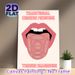 Traditional Chinese Medicine Tongue Diagnosis Painting Poster, Clear Illustrative Poster, Informative TCM Reference Ideal For Wellness Clinics, Study_maomaolike.com