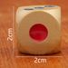 Vintage Handcrafted Polished Pure Brass Color Exquisite Sieve Creative Mahjong Dice Metal Copper Art_maomaolike.com