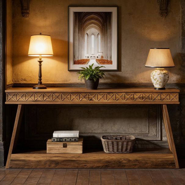 Sofa Table, Farmhouse Console Table Entryway Table With Storage_maomaolike.com