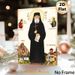 Orthodox Saint Paisios Painting Poster, Traditional Orthodox Icon Style Poster, Sacred Religious Artwork Featuring Accompanying Saints, Holy Buildings_maomaolike.com