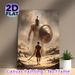 Mythological Warrior Painting Poster, Dramatic Realistic Battlefield Confrontation Poster, Immersive Mythic Combat Art Piece For Home, Game Room Decor_maomaolike.com