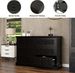 Chest Of Drawers For Bedroom, Modern 5/6/7 Drawer Dresser, Storage Dresser For Clothes, Wood Dresser With Ring Handles For Bedroom, Black, Large Drawer Chest For Bedroom, Living Room, Hallway_maomaolike.com