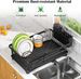 Kmiectse Dish Drying Rack For Small Kitchen Counter With Utensil Holder_maomaolike.com