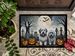 Old English Sheepdog Spooky Halloween Doormat Front Door Mat Indoor Outdoor Rugs For Entryway, Non Slip Washable Low Pile, 24H X 36W_maomaolike.com