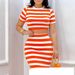 Women's Clothing Striped slim-fit suit dress_maomaolike.com
