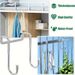 Stainless Steel S-shaped Hook, No Drilling Hanging Clothes Hook, Suitable For Kitchen, Dormitory, Door, Wardrobe, Shoe Cabinet_maomaolike.com