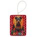 Airedale Terrier Holiday Christmas Porcelain Ornament Christmas Tree Hanging Decorations For Home Christmas Holiday, Rectangle, Gift, Multicolor_maomaolike.com