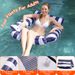 Set Of 3 Pack Inflatable Pool Floats 1 Drink & Snack Float 2 Water Hammocks With High Buoyancy Pillows Cooling Mesh_maomaolike.com