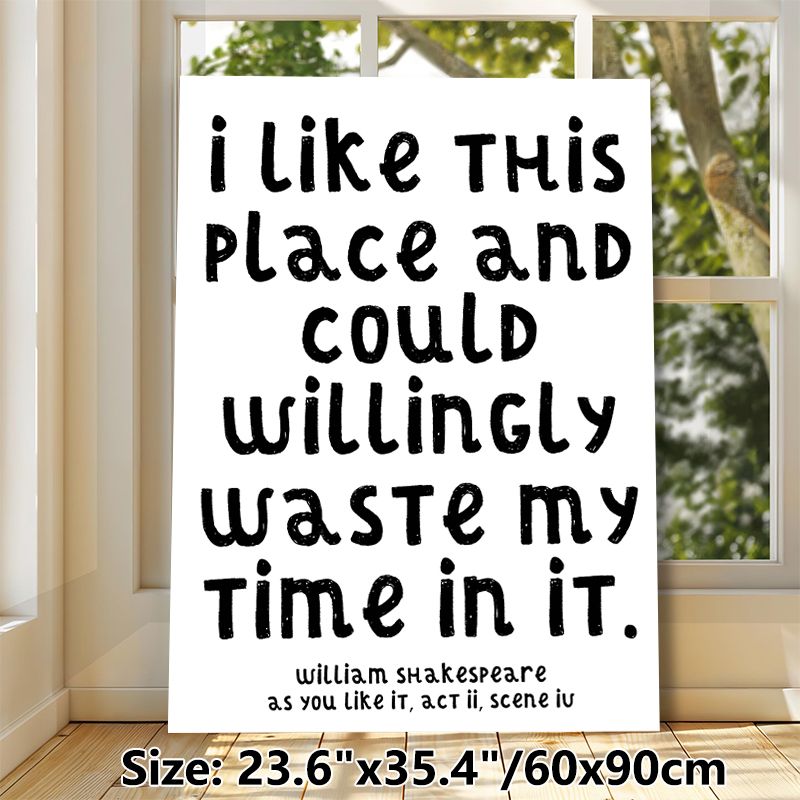 Shakespeare Quote Painting Poster, Minimalist Hand-drawn Black & White Text Poster, Thought-provoking Literary Decor, Ideal For Living Room, Study_maomaolike.com