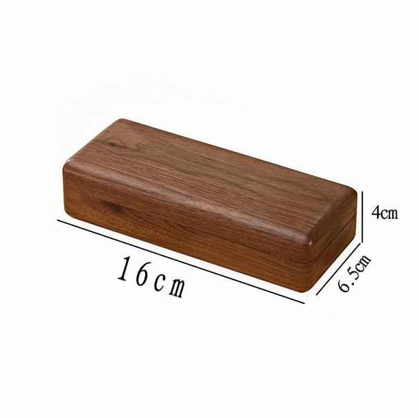 Unisex Solid wood glasses box Black walnut business gift portable men's and women's myopia glasses storage box wooden_maomaolike.com