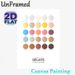 Italian Gelato Flavor Color Chart Painting Poster, Soft Pastel & Warm Tone Swatch Poster, Informative Gelato Color Reference, Ideal For Café, Kitchen_maomaolike.com