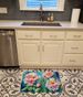 Peonies In Watercolor Memory Foam Kitchen Mat Machine Washable Anti-Fatigue Mat Cushion Comfort Bath Mat Or Kitchen Rug_maomaolike.com