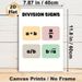 Division Signs Math Educational Painting Poster, Pastel-colored Minimalist Poster, Clear Division Symbols Display To Aid Math Notation Learning_maomaolike.com