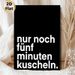 German Cuddle Quote Painting Poster, Minimalist Black & White Bold Typographic Poster, Warm Cozy Vibe Decor Ideal For Bedroom, Living Room_maomaolike.com