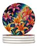 Colorful Lilies Large Sandstone Coasters Pack Of 4 Absorbent Round Coasters Decor Gifts For Men Or Women, 4 In, Multicolor_maomaolike.com