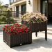 2-Piece Raised Garden Bed With Legs, Self-Watering Planter Box Raised Bed To Grow Flowers_maomaolike.com