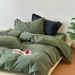 Wholesale INS Japanese Plaid Jacquard Pure Four-Piece All-Cotton Simple Nordic Style Yarn-Dyed Washed Cotton 4-Piece Set_maomaolike.com