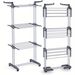 4-Tier Clothes Drying Rack, 67.7-inch Laundry Drying Rack With Foldable Base, 4-Tier Stainless Steel Drying Rack, Movable Laundry Rack For Indoor And Outdoor Use - Gray_maomaolike.com