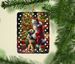 Irish Wolfhound And Santa Claus Porcelain Ornament Christmas Tree Hanging Decorations For Home Christmas Holiday, Rectangle, Gift, Multicolor_maomaolike.com