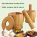 Mortar Household Manual Solid Wood Crusher Bamboo Crushing Paste Tool Medicine Grinding Pestle Garlic Jar Wooden_maomaolike.com