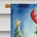 Chocolate Standard Poodle Christmas Reindeer House Flag Large Porch Sleeve Pole Decorative Outside Yard Banner Artwork Wall Hanging, Polyester, House Size, Multicolor_maomaolike.com