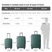 Luggage Sets ABS Hardshell 3pcs Luggage, Lightweight Durable Suitcase Sets Spinner Wheels Suitcase With TSA Lock 20''24''28'' Available(Dark Green)_maomaolike.com