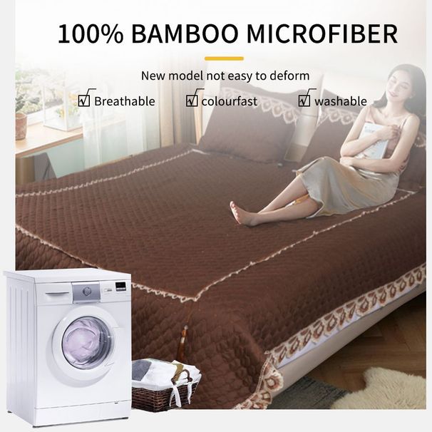 5pcs Big Lace Edge European Noble Bedding Set, Tassel Pendant ,Bamboo Fiber Bedspread Set_maomaolike.com