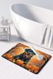 Rottweiler Fall Memory Foam Kitchen Mat Machine Washable Anti-Fatigue Mat Cushion Comfort Bath Mat Or Kitchen Rug_maomaolike.com