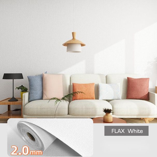 Self-Adhesive Wallpaper Linen Foam Background Bedroom Cozy Home Waterproof Moisture-Proof Wall Stickers Rental Room_maomaolike.com