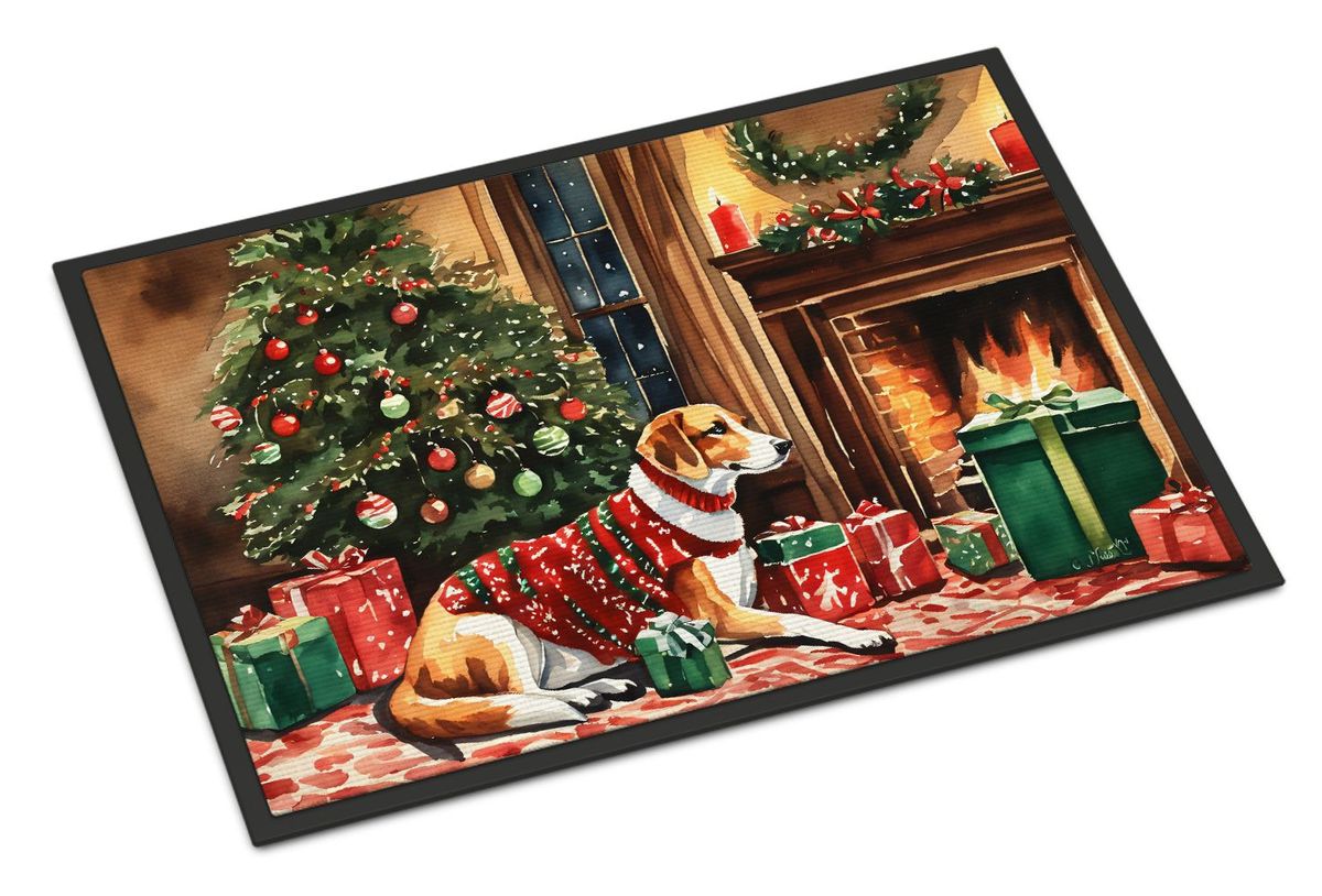 American Foxhound Cozy Christmas Doormat Front Door Mat Indoor Outdoor Rugs For Entryway, Non Slip Washable Low Pile, 24H X 36W_maomaolike.com