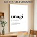 Unagi Definition Painting Poster, Minimalist Black & White Typographic Text Poster, Stylish Word Definition Decor Idea For Home Office, Living Room_maomaolike.com