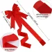 6 Pieces Christmas Door Cabinet Bows Large Christmas Red Ribbons Cabinet Door Bows For Christmas Festive Party Supplies, 10 X 87 Inches_maomaolike.com