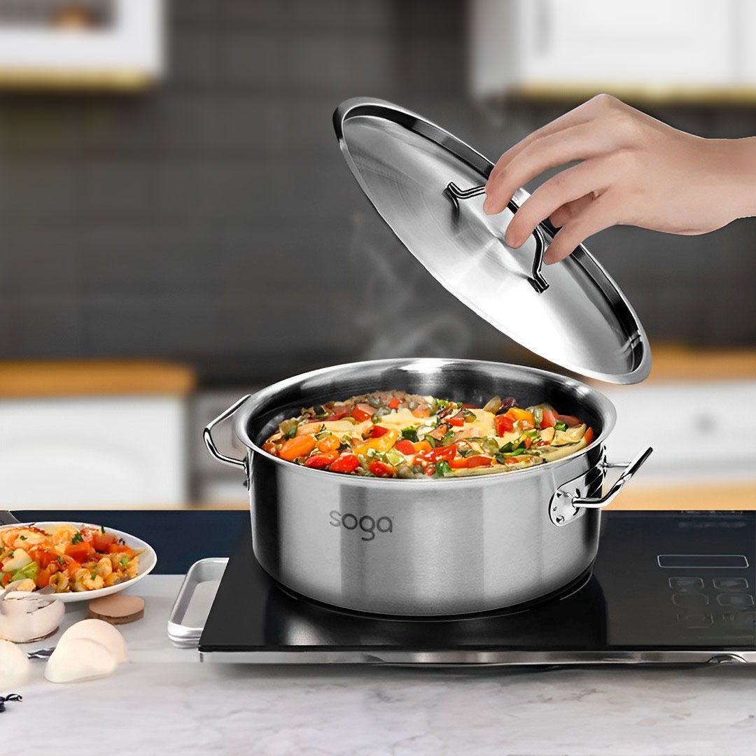 SOGA Stock Pot 32L Top Grade Thick Stainless Steel Stockpot 18/10_maomaolike.com