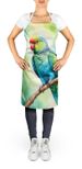 African Ringneck Parrot Apron Cooking Kitchen Server Baking Crafts Gardening For Adult Women Men, Unisex, Large, Multicolor_maomaolike.com
