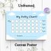 Potty Chart Painting Poster, Light Blue Cloud-themed Poster, Practical Design With Reward Space To Track Potty Training Progress, Ideal For Home_maomaolike.com
