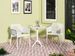 3 Piece Plastic Arm Chair Bistro GRS Premium Ocean Plastic, White_maomaolike.com
