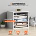 VEVOR Literature Organizers, 5 Compartments Office Mailbox With Adjustable Shelves, Wood Literature Sorter 13.9x12x13 Inches For Office, Home, Classroom, Mailrooms Organization, EPA Certified, White_maomaolike.com