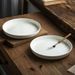 2-Pack 8.1 Inch Thickened Ceramic Dinner Plates Scandinavian Style Multi-Use Pasta Fruit Serving Dishes Easy Clean Commercial Quality_maomaolike.com