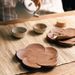 Black Walnut Solid Wood Creative Petal Kung Fu Tea Water Coffee Coaster Personalized Heat-resistant Cup Mat_maomaolike.com