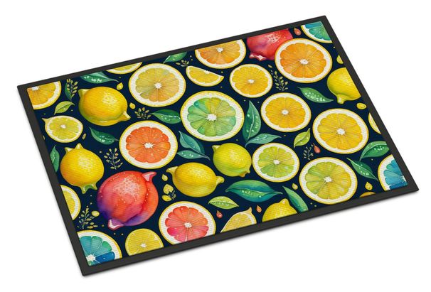 Colorful Lemons Doormat Front Door Mat Indoor Outdoor Rugs For Entryway, Non Slip Washable Low Pile, 24H X 36W_maomaolike.com