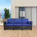 3-Seat Patio Wicker Sofa, Outdoor Rattan Sectional Couch Furniture Steel Frame W/Furniture Cover Non-Slip Cushion_maomaolike.com