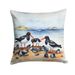 Oystercatchers Feeding Throw Pillow Machine Washable, Indoor Outdoor Decorative Pillow For Couch, Bed Or Patio, 14Hx14W_maomaolike.com
