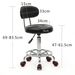 Round Shape Adjustable Salon Stool With Back And Line Black XH_maomaolike.com