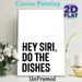 Witty Dishwashing Quote Painting Poster, Minimalist Black & White Text Poster, Playful Lighthearted Decor Ideal For Kitchen And Dining Areas_maomaolike.com